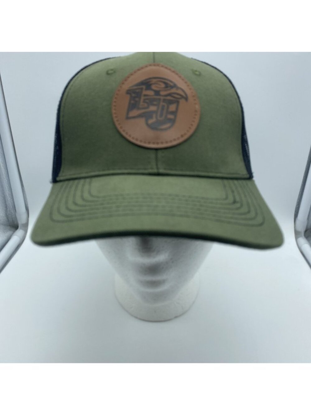 Liberty Flames Green Black Trucker Hat Cap Snapback Mesh Back NCAA